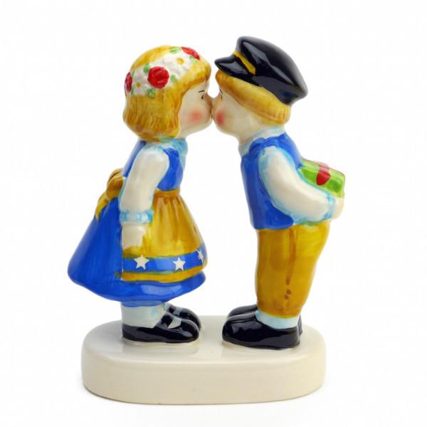 Collectible Kissing Couple Ceramic Figurine Swedish - Below $10, Decorations, Delft Blue, Figurines, Home & Garden, L, PS-Party Favors, PS-Party Favors Swedish, Size, Small, Swedish - 2