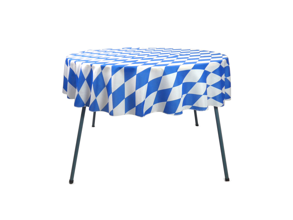 Oktoberfest Party Bavarian Checkered Polyester Tablecloth - German, New Products, NP Upload, PS- Oktoberfest Decorations, PS- Oktoberfest Essentials-All OKT Items, PS- Oktoberfest Table Decor, Tablecloths, Tableware, Yr-2017