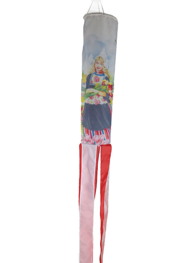 Holland Wind Sock Tulip Girl - Collectibles, Dutch, Hanging Decorations, Home & Garden, Tulips, Windsocks-Dutch