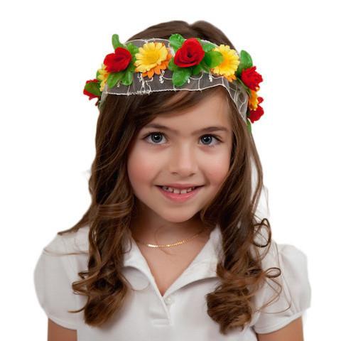 Spring Flowers & Lace Oktoberfest Garland - Adult, Apparel-Costumes, Below $10, Decorations, Garlands, German, Germany, Hats, Hats-Hair Accessories, Hats-Headband, Hats-Kids, Home & Garden, Size, Small/Youth, Top-GRMN-B, Youth - 2
