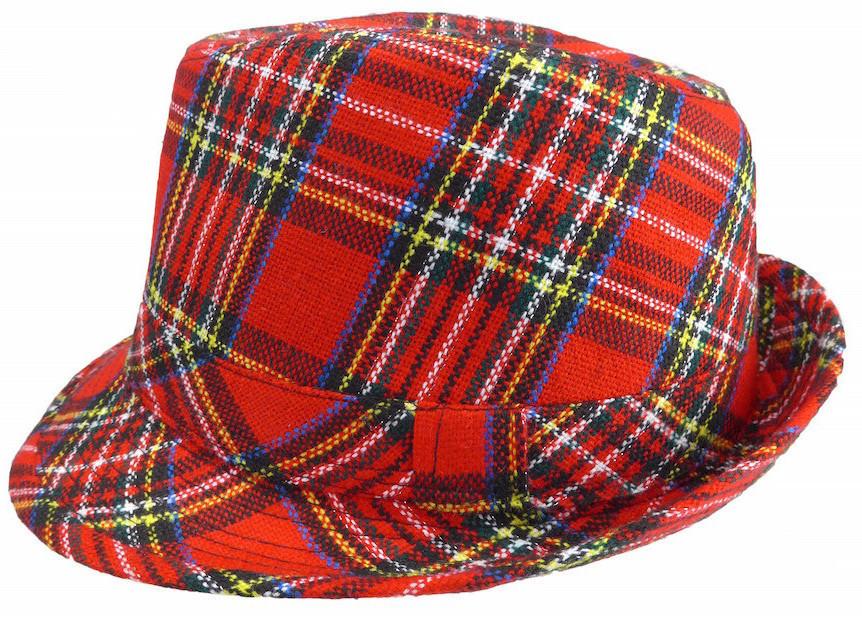 Scottish Fedora Hat - Apparel-Costumes, Felt, Hats, Hats-Fedora, Hats-Felt Fedora, Hats-Kids, Hats-Party, Oktoberfest, Scottish
