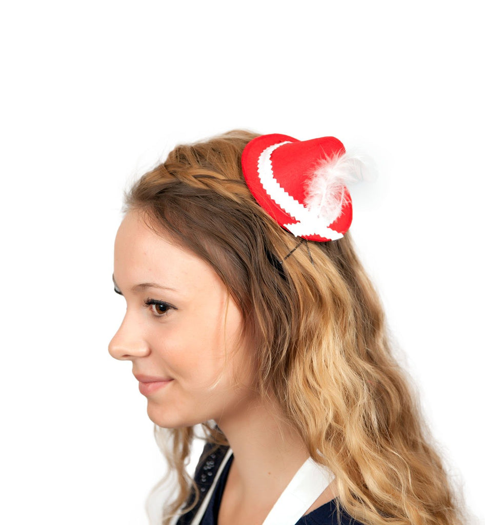 Oktoberfest Mini Red Felt Costume Hat - OktoberfestHaus.com