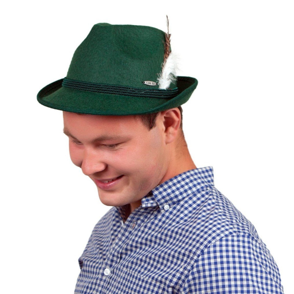 FESTIVAL HAT:GREEN FELT/ BAVARIAN