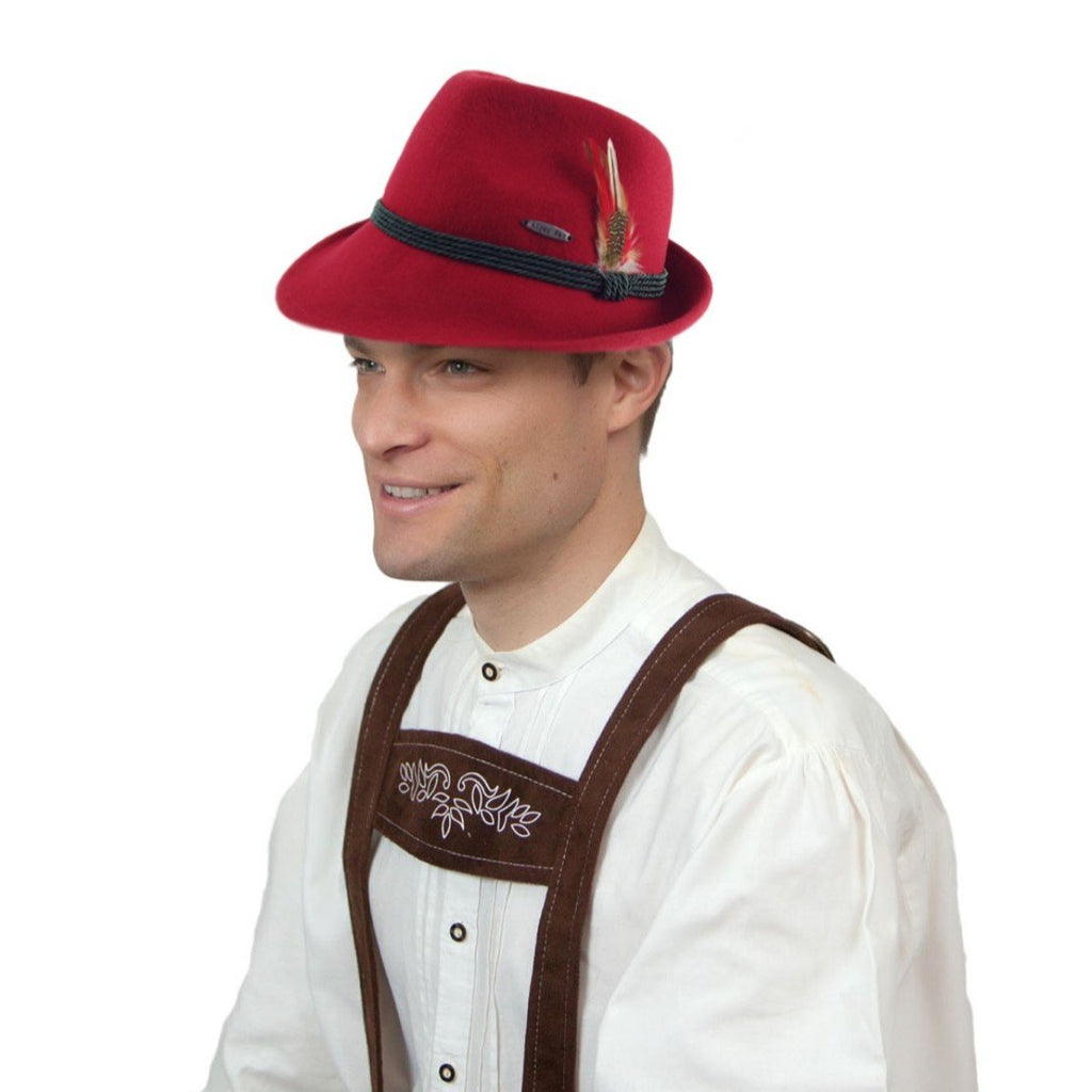 HAT:AUSTRIAN RED 100% WOOL