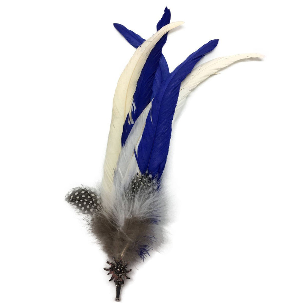 HP341: HAT PIN EDELWEISS & FEATHER: