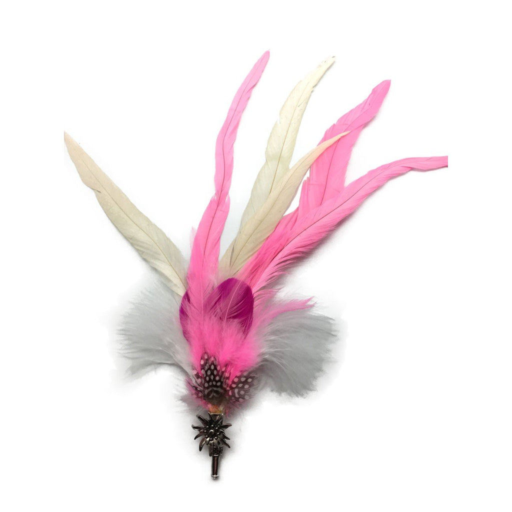 HP345:  HAT PIN EDELWEISS & FEATHER: