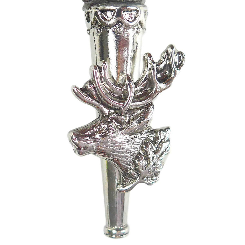 HP364: HAT PIN: 9.5" FEATHERS/STAG C