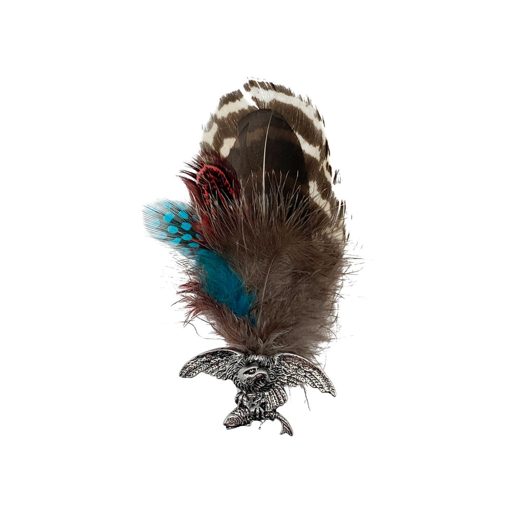 Hat Pin: Feather/Eagle & Fish