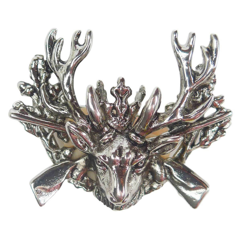 German Hunting Hat Pin with Stag & Rifles -1