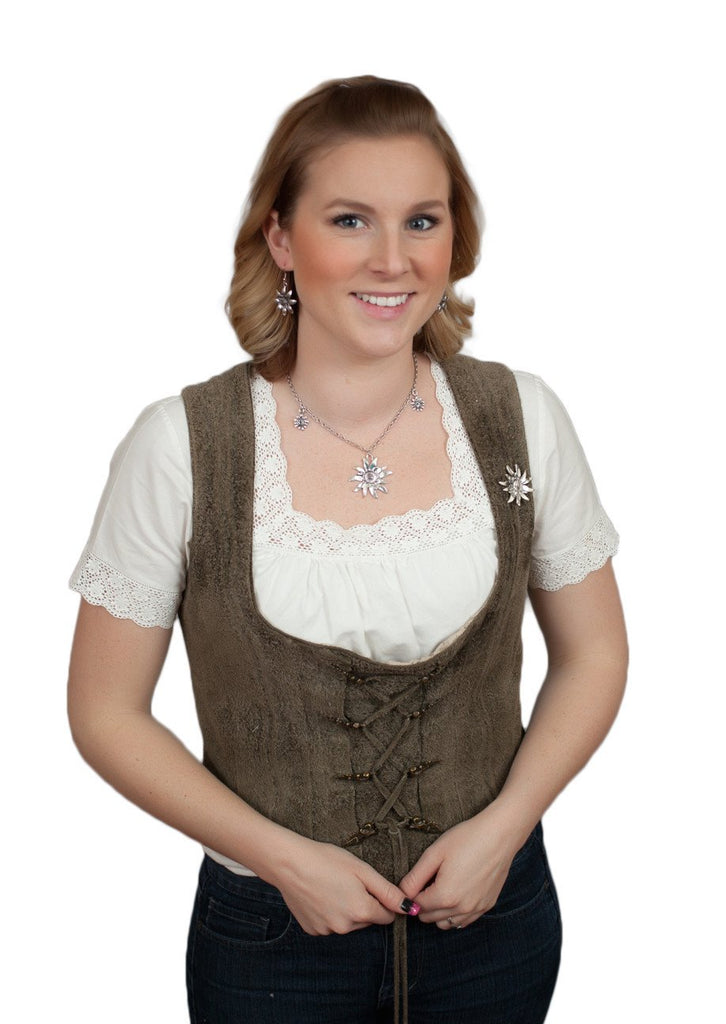 German Edelweiss Necklace - Apparel-Costumes, Edelweiss, German, Germany, Jewelry, Top-GRMN-A - 2 - 3 - 4