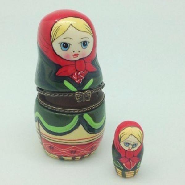 Children's Russian Nesting Doll Jewelry Boxes - Below $10, Collectibles, Ethnic Dolls, Figurines, Hinge Boxes, Hinge Boxes-General, Home & Garden, Jewelry Holders, Kids, PS-Party Favors, Russian, Toys - 2