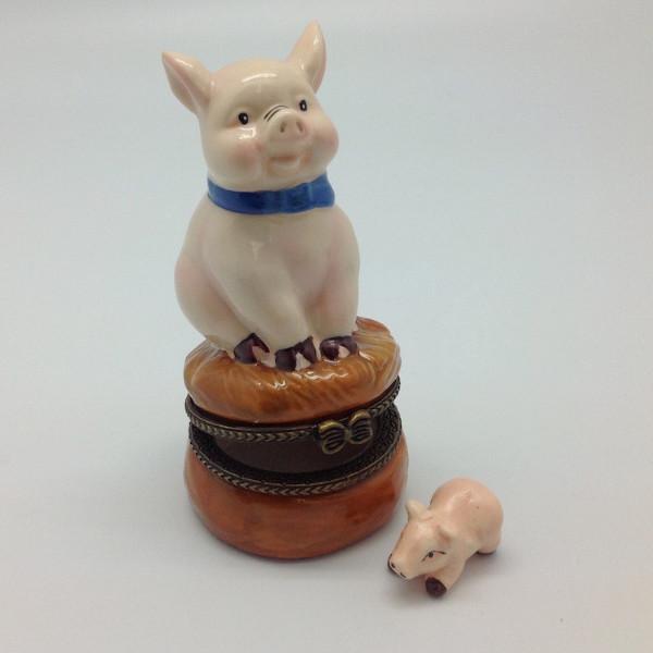 Pig Jewelry Boxes - AN: Pigs, Animal, Collectibles, Figurines, General Gift, Hinge Boxes, Hinge Boxes-General, Home & Garden, Jewelry Holders, Nursery Rhyme, Toys - 2