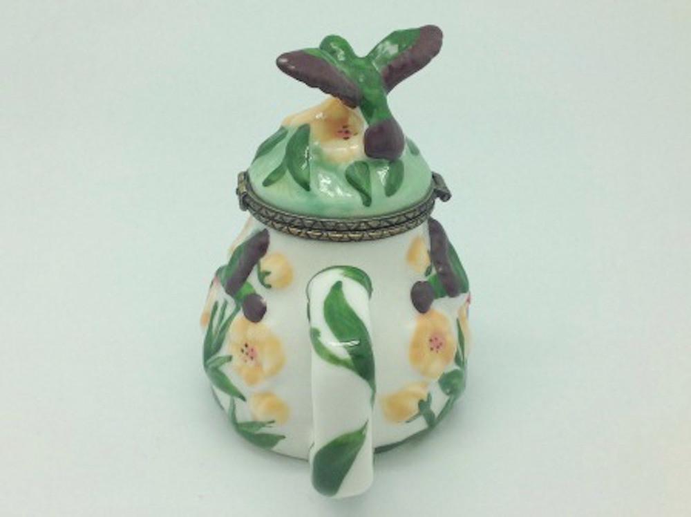 Hummingbird and Tea Pot Jewelry Boxes - Coffee & Tea Sets, Collectibles, Figurines, General Gift, Hinge Boxes, Hinge Boxes-General, Home & Garden, Jewelry Holders, Kids, PS-Party Favors, Tea, Tea Pots, Toys - 2 - 3 - 4