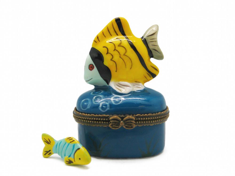 Yellow Fish Jewelry Boxes - Collectibles, Figurines, General Gift, Hinge Boxes, Hinge Boxes-General, Home & Garden, Jewelry Holders, Kids, Toys