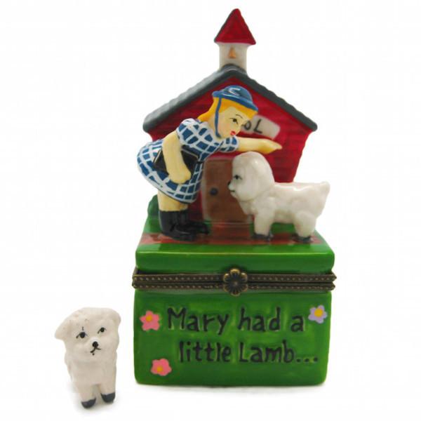 Children's Mary's Little Lamb Jewelry Boxes - Animal, Collectibles, Figurines, General Gift, Hinge Boxes, Hinge Boxes-General, Home & Garden, Jewelry Holders, Nursery Rhyme, Top-GNRL-B, Toys