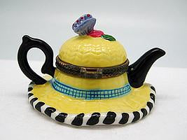 Straw Hat & Tea Pot Treasure Boxes - Coffee & Tea Sets, Collectibles, Figurines, General Gift, Hinge Boxes, Hinge Boxes-General, Home & Garden, Jewelry Holders, Kids, PS-Party Favors, Tea, Tea Pots, Toys - 2 - 3