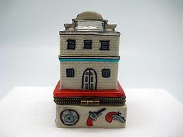 Western City Hall & Jail Treasure Boxes - Collectibles, Figurines, General Gift, Hinge Boxes, Hinge Boxes-Western, Home & Garden, Jewelry Holders, Kids, Toys, Western - 2 - 3 - 4