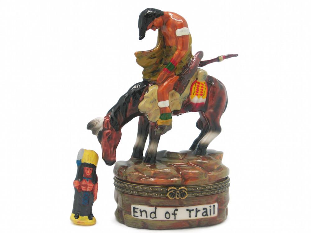 Western End of the Trail Treasure Boxes - Animal, Collectibles, Figurines, General Gift, Hinge Boxes, Hinge Boxes-Western, Home & Garden, Jewelry Holders, Kids, Toys, Western - 2 - 3