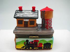 Western Train Station Treasure Boxes - Collectibles, Figurines, General Gift, Hinge Boxes, Hinge Boxes-Western, Home & Garden, Jewelry Holders, Kids, Toys, Train, Western - 2 - 3