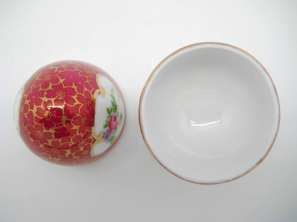 Victorian Antique Egg Jewelry Box Antique Red - Antique Red, Ceramics-Victorian Boxes, Collectibles, Decorations, Deluxe Gold, Desert Rose, General Gift, Home & Garden, Jewelry Holders, Royal Blue, Toys, Victorian - 2