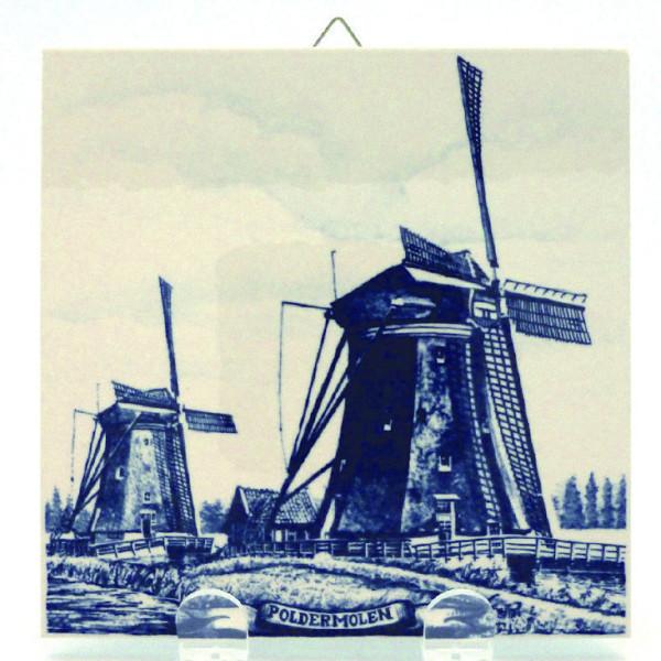 Dutch Scenic Tile Polder Windmill - Below $10, Collectibles, CT-210, Decorations, Dutch, Home & Garden, Tiles-Scenic, Windmills