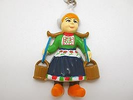 Dutch Souvenir Dutch Girl&Buckets Keychain - Apparel & Accessories, Collectibles, CT-551, Dutch, Key Chains, Key Chains-Dutch, PS-Party Favors, PS-Party Favors Dutch, Toys