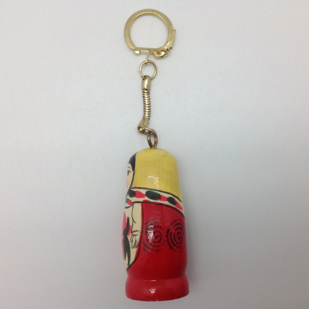 Wooden Russian Doll Wooden Key Chain - Apparel & Accessories, Below $10, Collectibles, Ethnic Dolls, Key Chains, PS-Party Favors, Russian, Toys, wood - 2