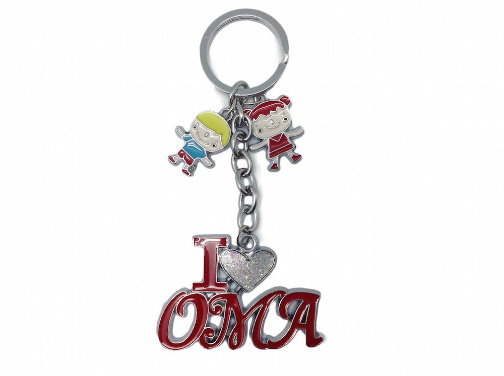 German Oma Gift Idea Key Chain  inchesI Love Oma inches - Apparel & Accessories, Collectibles, CT-100, CT-102, Dutch, German, Germany, Key Chains, Key Chains-German, Oma, PS-Party Favors, SY: I Love Oma, Toys