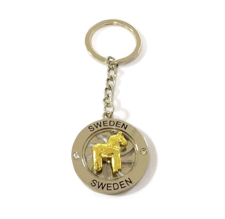 Red Dala Horse Spinner Metal Key Chain - Apparel & Accessories, Collectibles, CT-150, Dala Horse, Dala Horse Red, Key Chains, New Products, NP Upload, PS-Party Favors, PS-Party Favors Dala, PS-Party Favors Swedish, Scandinavian, Swedish, Toys, Under $10, Yr-2017