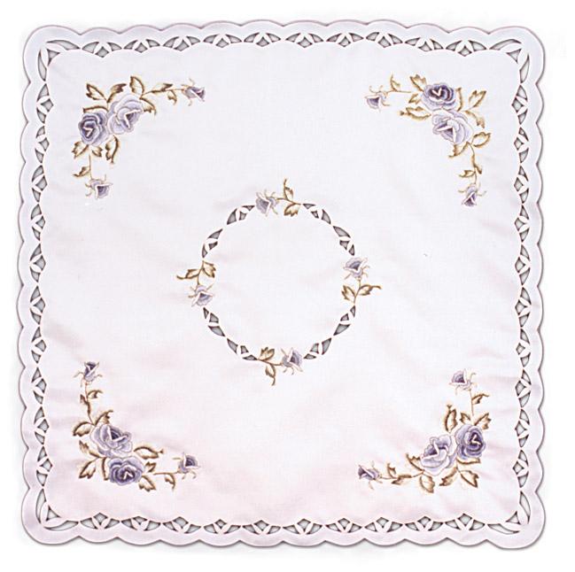WHITE ROSE TABLECLOTH AND TABLE RUNNERS