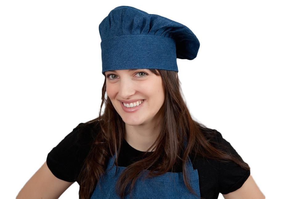Chef Hat&Plain Denim - Apparel-Chef's Hat, Apparel-Costumes, Apparel-Kitchenware, Denim, General Gift
