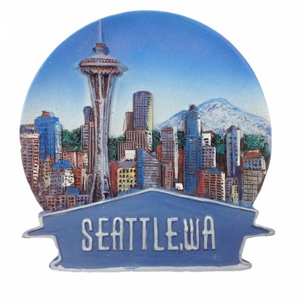 Seattle Souvenir Skyline Banner Magnet - Cities & States, Collectibles, General Gift, Home & Garden, Kitchen Magnets, Magnets-Refrigerator, PS-Party Favors, Seattle