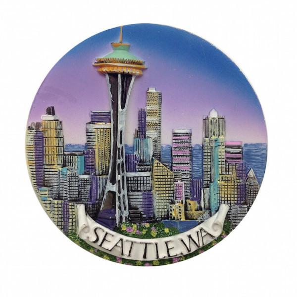 Seattle Souvenir Seattle Skyline Magnet - Cities & States, Collectibles, General Gift, Home & Garden, Kitchen Magnets, Magnets-Refrigerator, PS-Party Favors, Seattle, Top-GNRL-B