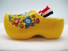 Wooden Shoes Magnetic Yellow - 1.5 inches, 2.5 inches, Collectibles, CT-600, Decorations, Dutch, Home & Garden, Kitchen Magnets, Magnets-Refrigerator, Netherlands, PS-Party Favors, PS-Party Favors Dutch, Size, Top-DTCH-B, Tulips, wood, Wooden Shoes, Yellow - 2