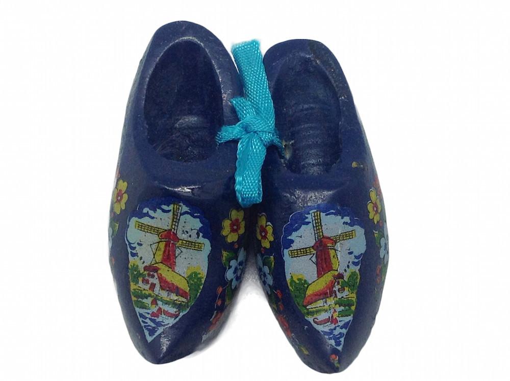 Dutch Wooden Clogs Gift Magnets - 1.5 inches, 2.5 inches, Blue, Collectibles, Color, CT-600, Decorations, Delft Blue, Dutch, Home & Garden, Kitchen Magnets, Magnets-Dutch, Magnets-Refrigerator, Multi-Color, Netherlands, PS-Party Favors, PS-Party Favors Dutch, Red, wood