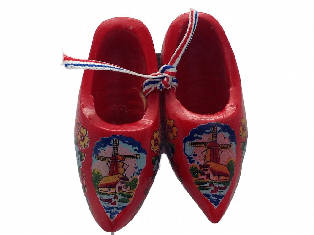 Dutch Wooden Clogs Gift Magnets - 1.5 inches, 2.5 inches, Blue, Collectibles, Color, CT-600, Decorations, Delft Blue, Dutch, Home & Garden, Kitchen Magnets, Magnets-Dutch, Magnets-Refrigerator, Multi-Color, Netherlands, PS-Party Favors, PS-Party Favors Dutch, Red, wood - 2 - 3