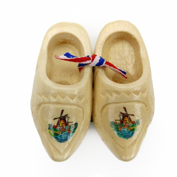 Carved Dutch Wooden Shoes - 2.5 inches, Collectibles, CT-600, Decorations, Dutch, Home & Garden, Kitchen Magnets, Magnets-Dutch, Magnets-Refrigerator, Natural, Netherlands, PS-Party Favors, PS-Party Favors Dutch, Top-DTCH-B, Tulips, wood