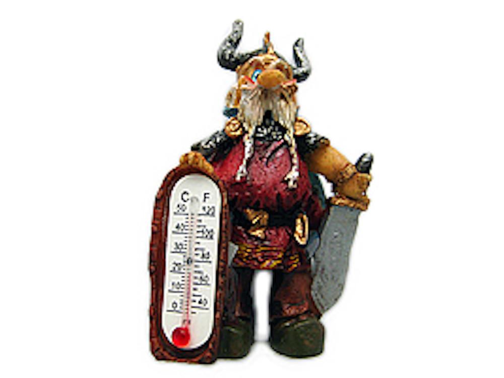 Viking Miniature Thermometer Gift Magnet - Below $10, Collectibles, Home & Garden, Kitchen Magnets, Magnets-Refrigerator, Miniatures, Norwegian, PS-Party Favors, Scandinavian, Thermometer, Viking