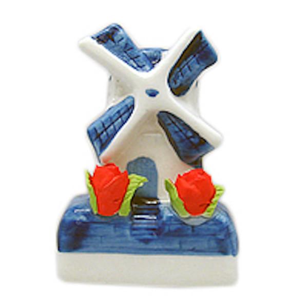 Novelty Windmill With Tulips Magnets - Collectibles, Delft Blue, Dutch, Home & Garden, Kitchen Magnets, Magnets-Delft, Magnets-Dutch, Magnets-Refrigerator, PS-Party Favors, PS-Party Favors Dutch, Top-DTCH-A, Tulips, Windmills