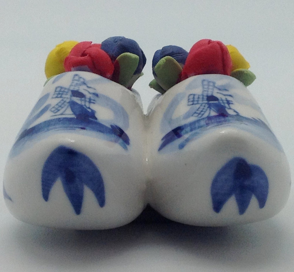 Delft Wooden Shoes with Tulips Magnet Gifts - 1.75 inches, 2.5 inches, Ceramics, Collectibles, Decorations, Delft Blue, Dutch, Home & Garden, Kitchen Magnets, Magnets-Delft, Magnets-Dutch, Magnets-Refrigerator, Netherlands, PS-Party Favors, PS-Party Favors Dutch, shoes, Size, Top-DTCH-B, Tulips, Windmills, Wooden Shoe-Ceramic - 2 - 3