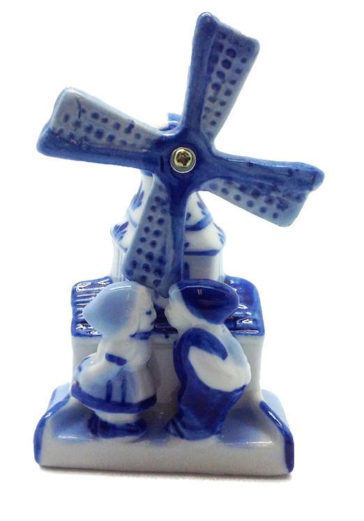 3D Dutch Kiss Ceramic Magnet Delft Windmill - Collectibles, Delft Blue, Dutch, Home & Garden, Kissing Couple, Kitchen Magnets, Magnets-Delft, Magnets-Dutch, Magnets-Refrigerator, PS-Party Favors, PS-Party Favors Dutch, Top-DTCH-A, Windmills