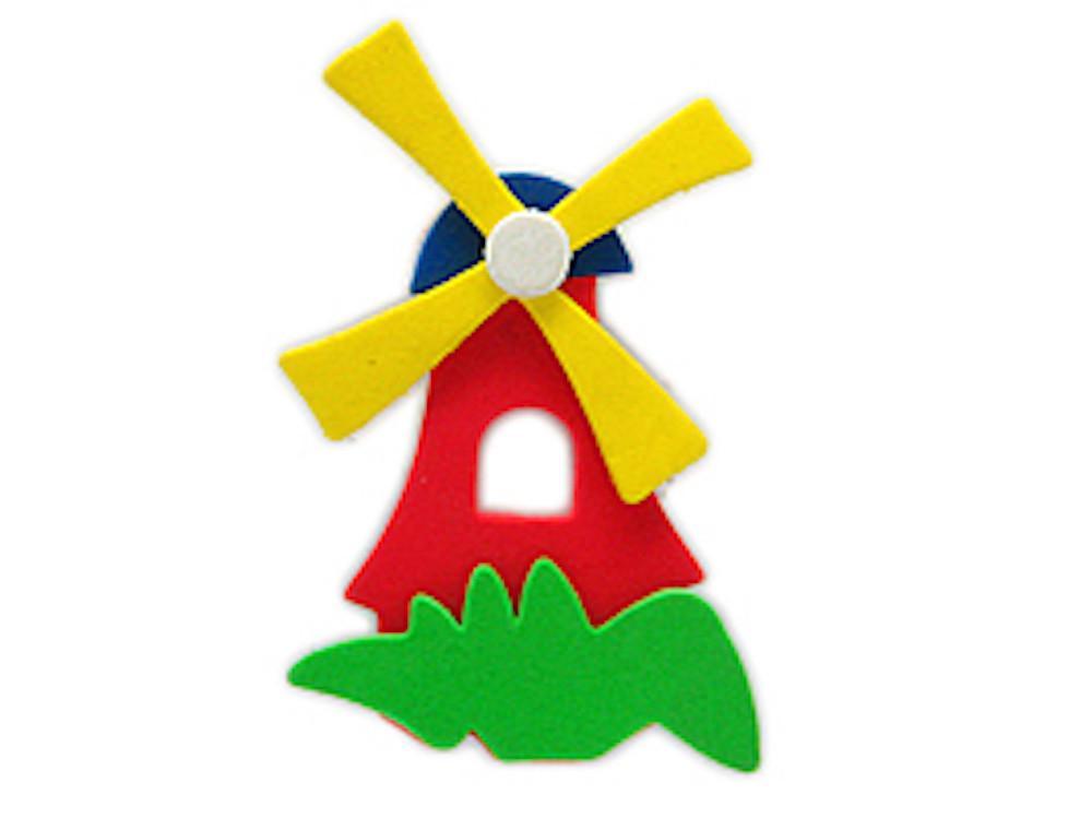 Decorative Dutch Red Poly Windmill Magnet - Below $10, Blue, Collectibles, Decorations, Dutch, Home & Garden, Kitchen Magnets, Magnets-Dutch, Magnets-Refrigerator, PS-Party Favors, PS-Party Favors Dutch, Red, White, Windmills, Yellow