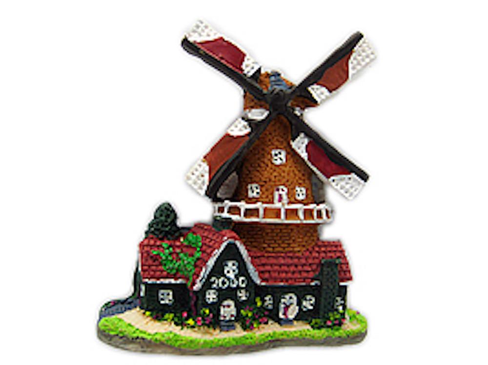 Dutch Novelty Magnet Windmill - Collectibles, Dutch, Home & Garden, Kitchen Magnets, Magnets-Dutch, Magnets-Refrigerator, Poly Resin, PS-Party Favors, PS-Party Favors Dutch, Windmills