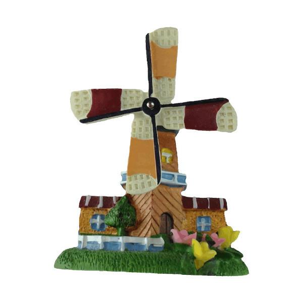 Souvenir Kitchen Magnet Tulips Windmill - Collectibles, Dutch, Home & Garden, Kitchen Magnets, Magnets-Dutch, Magnets-Refrigerator, Poly Resin, PS-Party Favors, Tulips, Windmills