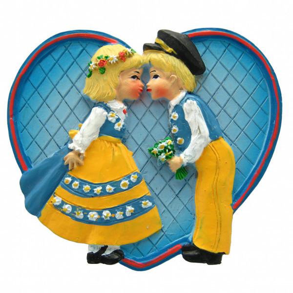 Swedish Kissing Couple Party Favor Kitchen Magnet - Below $10, Collectibles, Home & Garden, Kissing Couple, Kitchen Magnets, Magnets-Refrigerator, Poly Resin, PS-Party Favors, Scandinavian, swedish