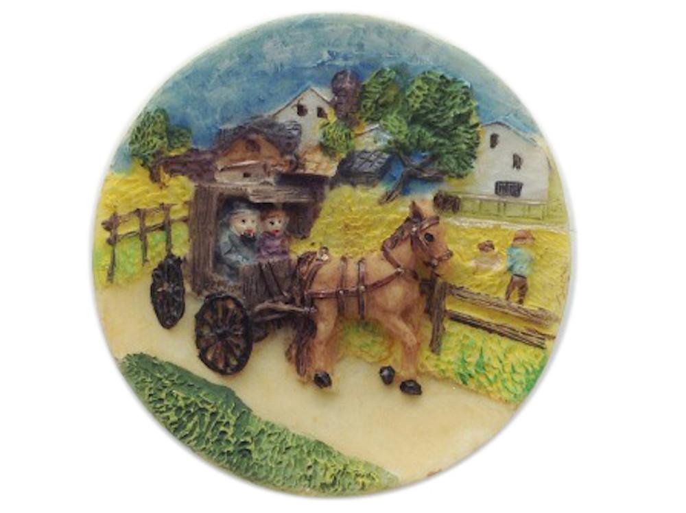 Amish Buggies Unique Plate Magnet - $1 - $60, Collectibles, General Gift, Home & Garden, Kitchen Magnets, Magnets-Refrigerator, Poly Resin, PS-Party Favors