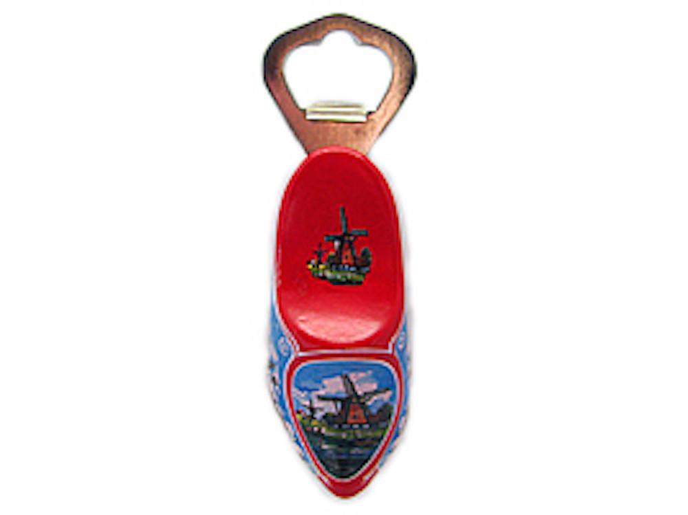 Bottle Opener Refrigerator Magnet Wooden Shoe - Alcohol, Bottle Opener, Collectibles, Dutch, Home & Garden, Kitchen Magnets, Magnets-Dutch, Magnets-Refrigerator, PS-Party Favors, PS-Party Favors Dutch, Top-DTCH-A, wood