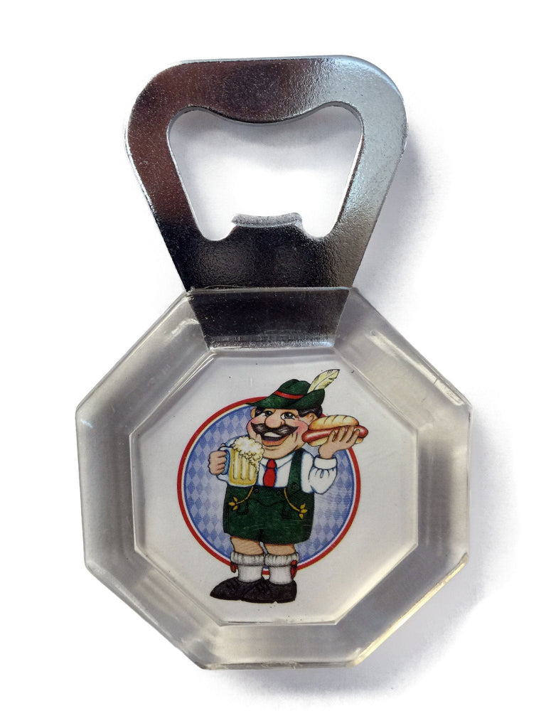 Acrylic German Man Bottle Opener - Bottle Opener, Collectibles, CT-520, German, Germany, Home & Garden, Kitchen Magnets, Magnets-German, Magnets-Refrigerator, PS- Oktoberfest Party Favors, PS-Party Favors