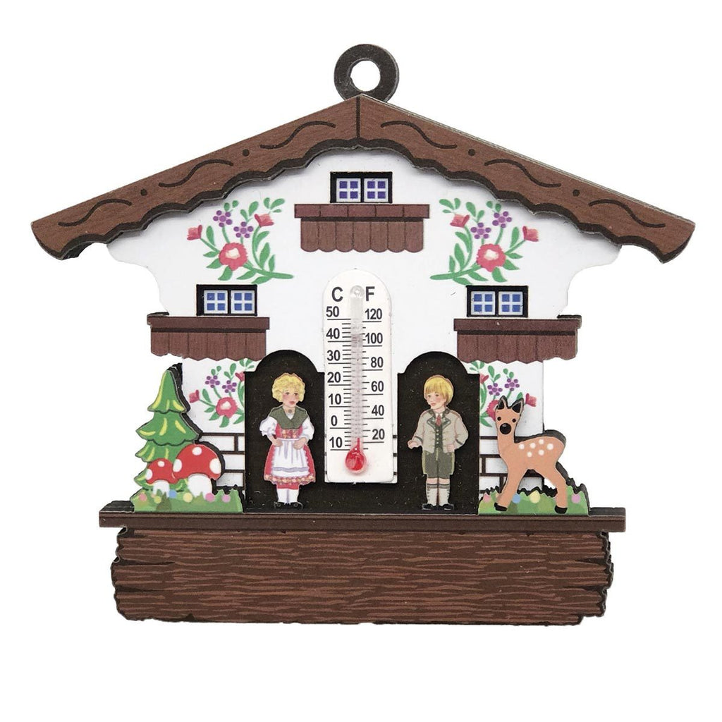 German Cuckoo Clock Magnet Haus with Thermometer -1