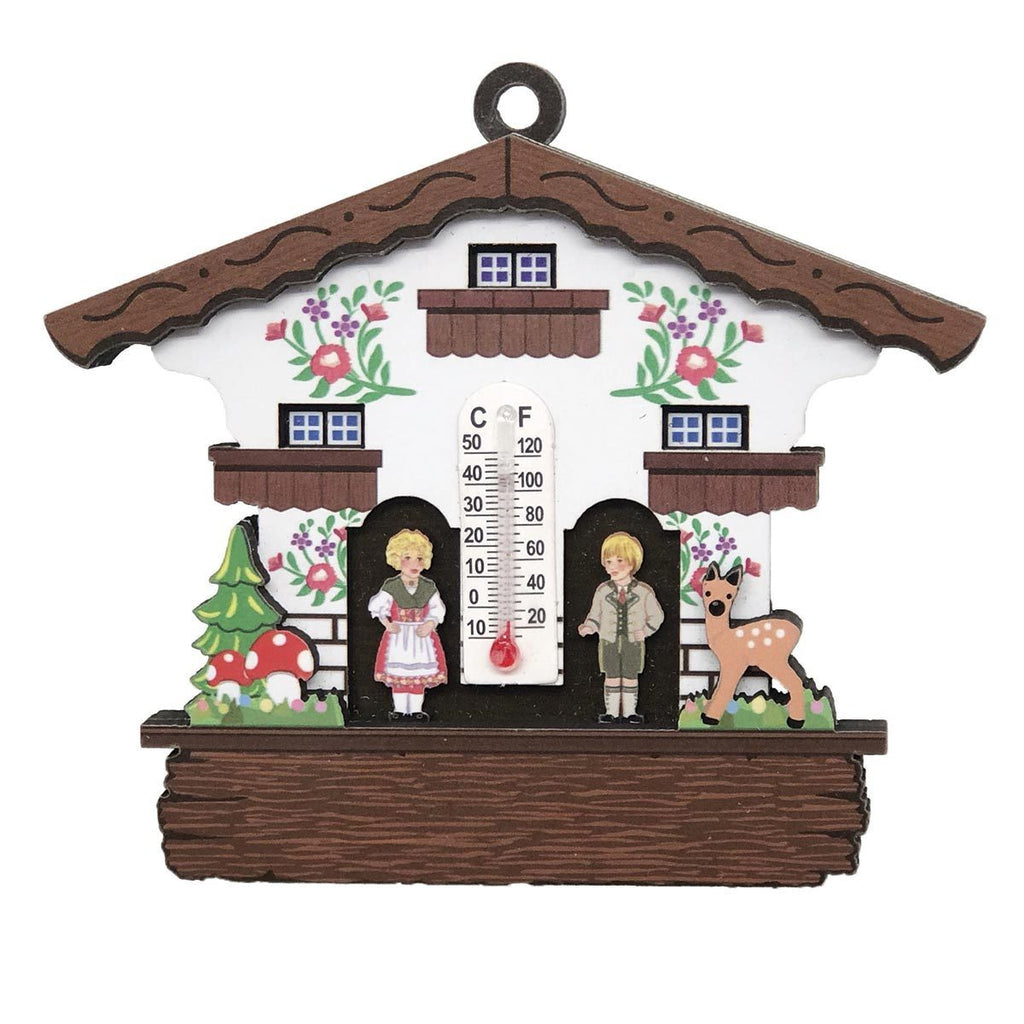 German Cuckoo Clock Magnet Haus with Thermometer -1